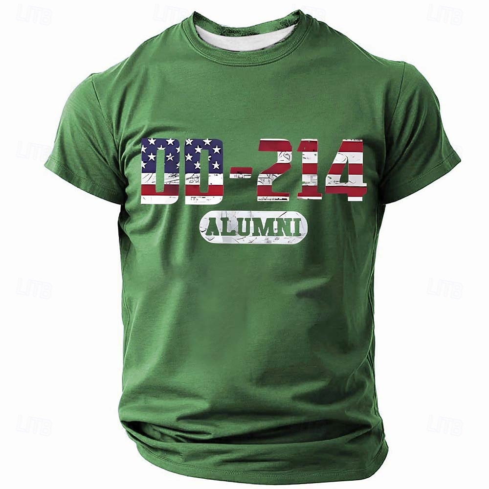4 juillet 2026 250e Jour du Souvenir T-shirt à manches courtes col rond vétéran patriote pour hommes de 2026 ? $21.99 –P5