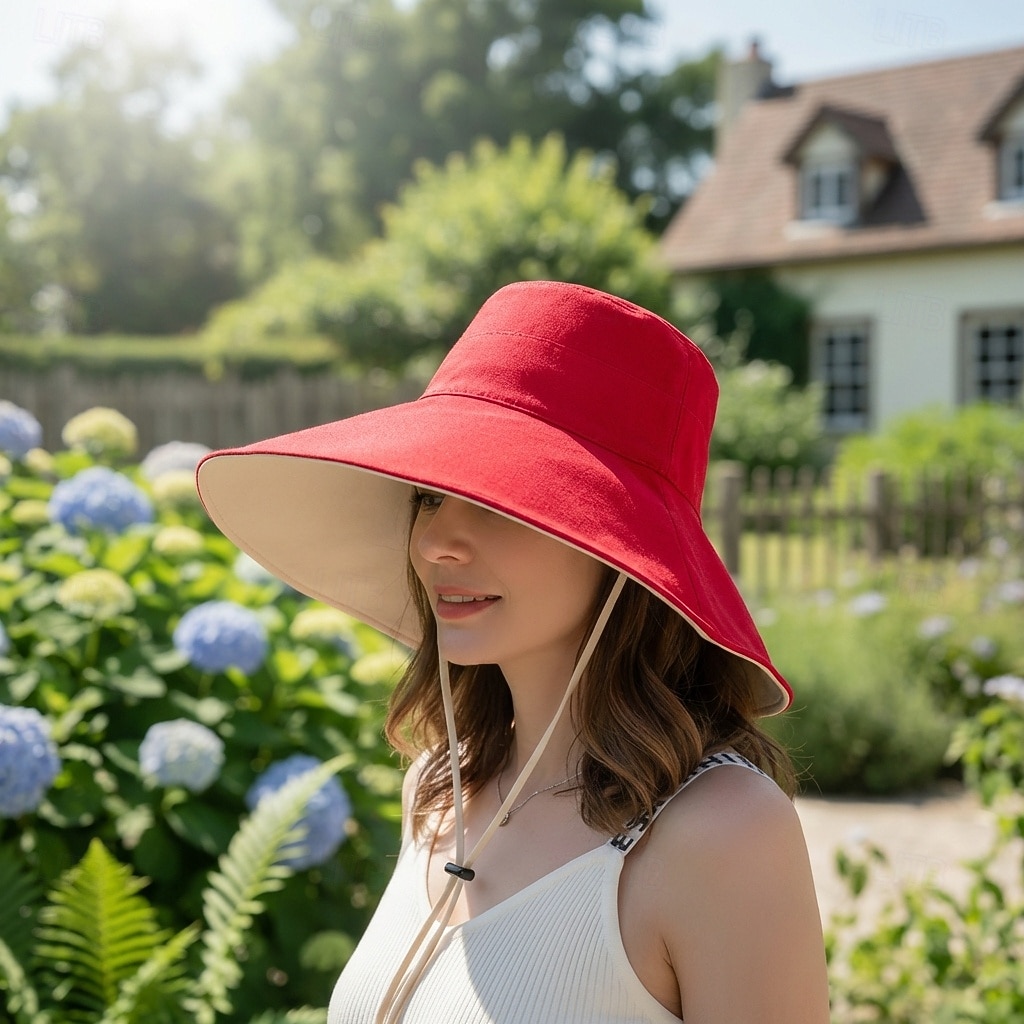 1 pcs Hombre Mujer Gorro para el Sol Gorro para senderismo Ala ancha Verano Al aire libre Protección Solar Filtro Solar Transpirable Reductor del Sudor Sombrero Color sólido Mezcla Poliéster / Algodón 2026 - $19.99 –P3