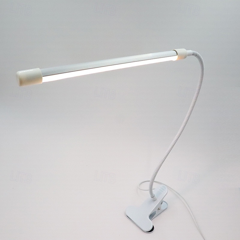 LED-skrivebordslampe med klipsfunksjon og flimmerfri øyepleie, 3 lysstyrkenivåer, justerbar for lesing, studier, soverom, sovesal, USB-drevet, nattbordslampe, flimmerfri 2026 - $12.49 –P3