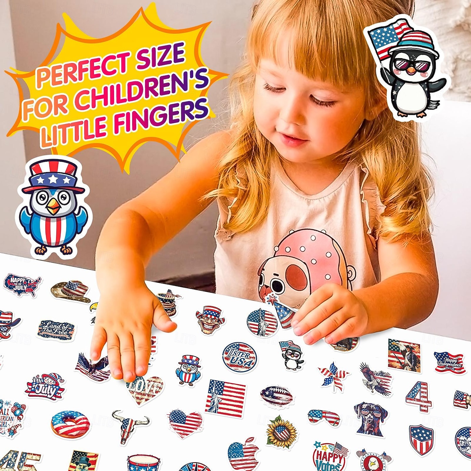 250 buc autocolante pentru sărbătoarea Zilei Independenței Americii, caiet graffiti DIY, skateboard, valiză, autocolante impermeabile, 5 pachete a câte 50 de hârtie artistică 2026 - $11.99 –P1