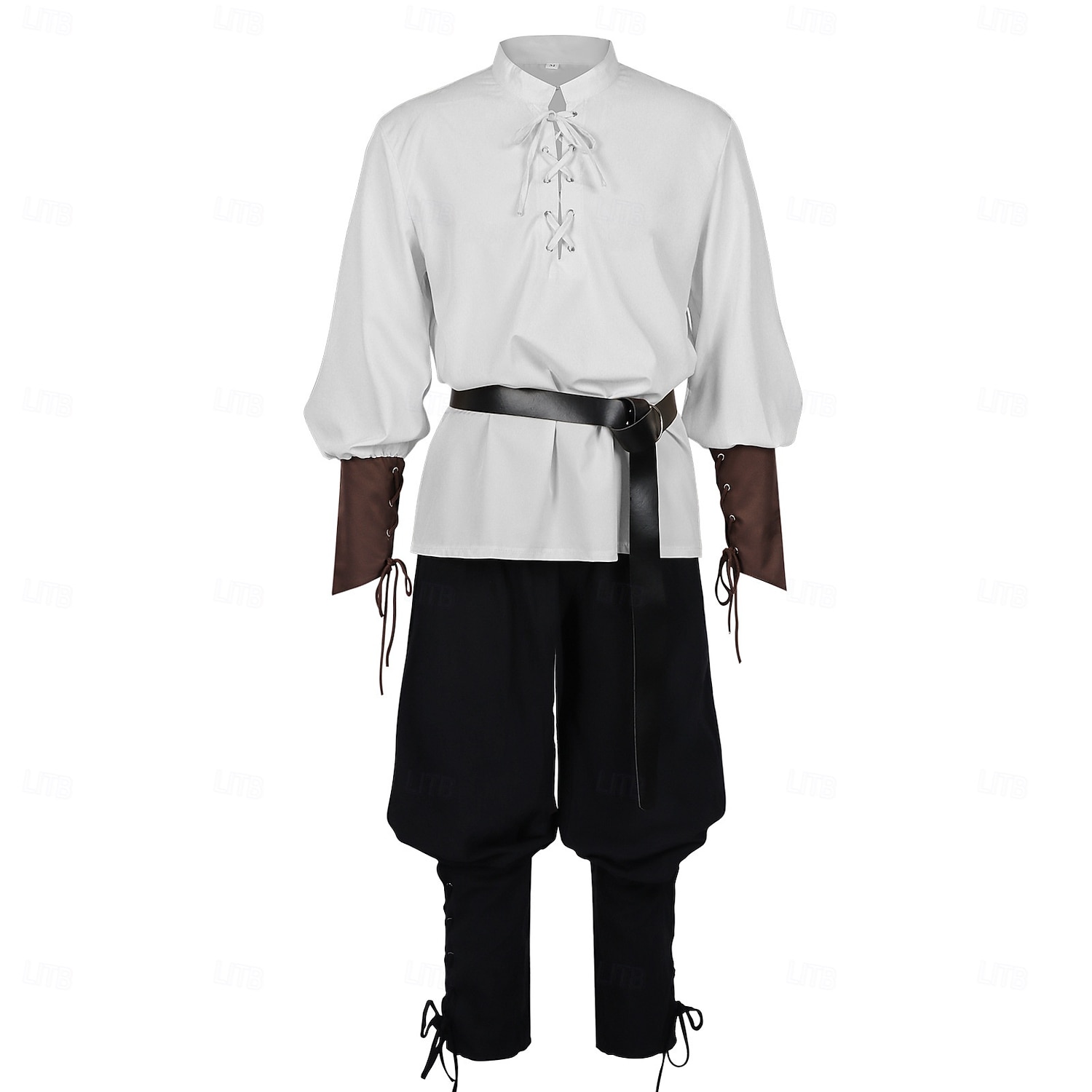 Średniowieczne Renesansowa Wymyślny kostium Długie rękawy Pirat Wiking Strój na bal maskowy Męskie Wiking Piracki Halloween Karnawał Spektakl LARP Ren Faire Dla dorosłych Koszula Spodnie Pas 2026 - $49.99 –P16