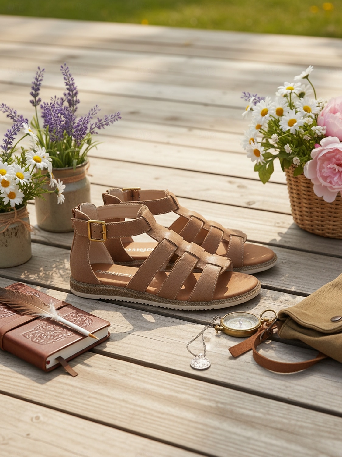 sandali casual bassi da donna con cinturino alla caviglia - morbidi sandali stile gladiatore in similpelle, suola ammortizzata leggera, comode scarpe estive da donna, da indossare tutti i giorni, per passeggiate, viaggi e feste in giardino del 2026 a $42.99 –P3