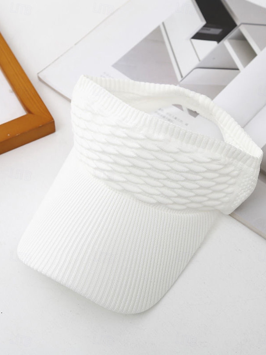 2026年 女性用 帽子 日よけ帽 日焼け防止 アウトドア ストリート 週末 ニット ピュアカラー  コレクション – $4.99 –P6