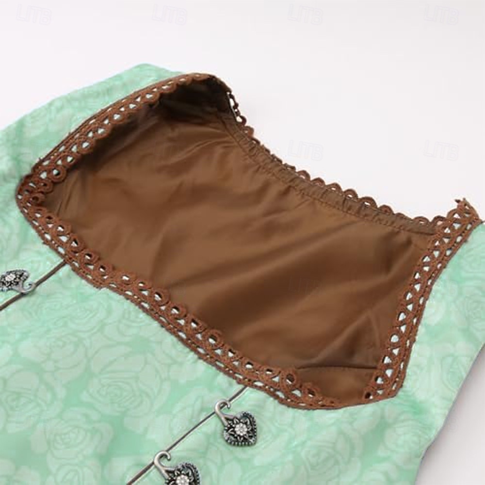 Oktoberfest Šaty Zástěra Dámské šaty Služka Bavorský němčina Mnichov Louky Dámské Párty Pivní festival Tradiční Styl Tkanina Bez halenky 2026 - $96.99 –P9