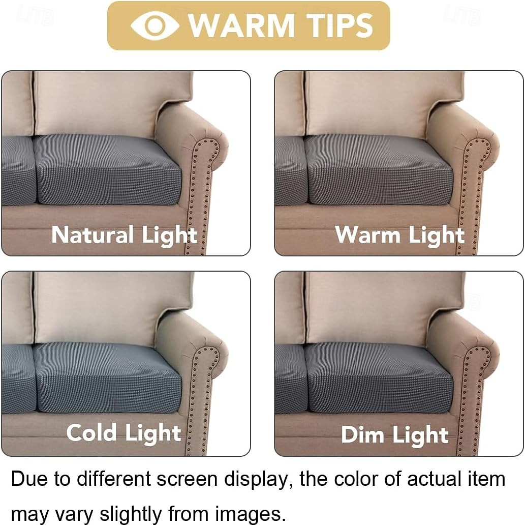 Stretch Sofa Cushion Covers for Individual Cushions, 3-Piece Thick Jacquard Couch Slipcovers, Elastic Furniture Protector 2026 - $33.99 –P2