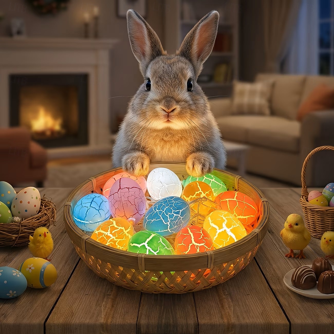 Φωτάκια παραμυθιού με κορδόνι σε σχήμα πασχαλινού αυγού 2m 10leds με μπαταρία για βιτρίνα σπιτιού, υπνοδωμάτιο, μπαλκόνι, διακόσμηση κήπου 2026 - $12.99 –P3