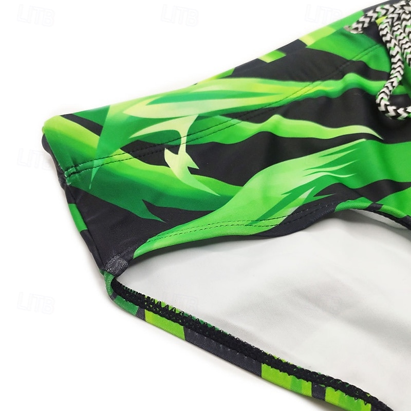Hombre Estándar Bañador Natación Corto Bañadores Pantalones Calzoncillos de Natación Impreso Correa Secado rápido Eslático Transpirable Sin Mangas Prendas de abajo Surf Deportes acuáticos Natación 2026 - $13.99 –P10