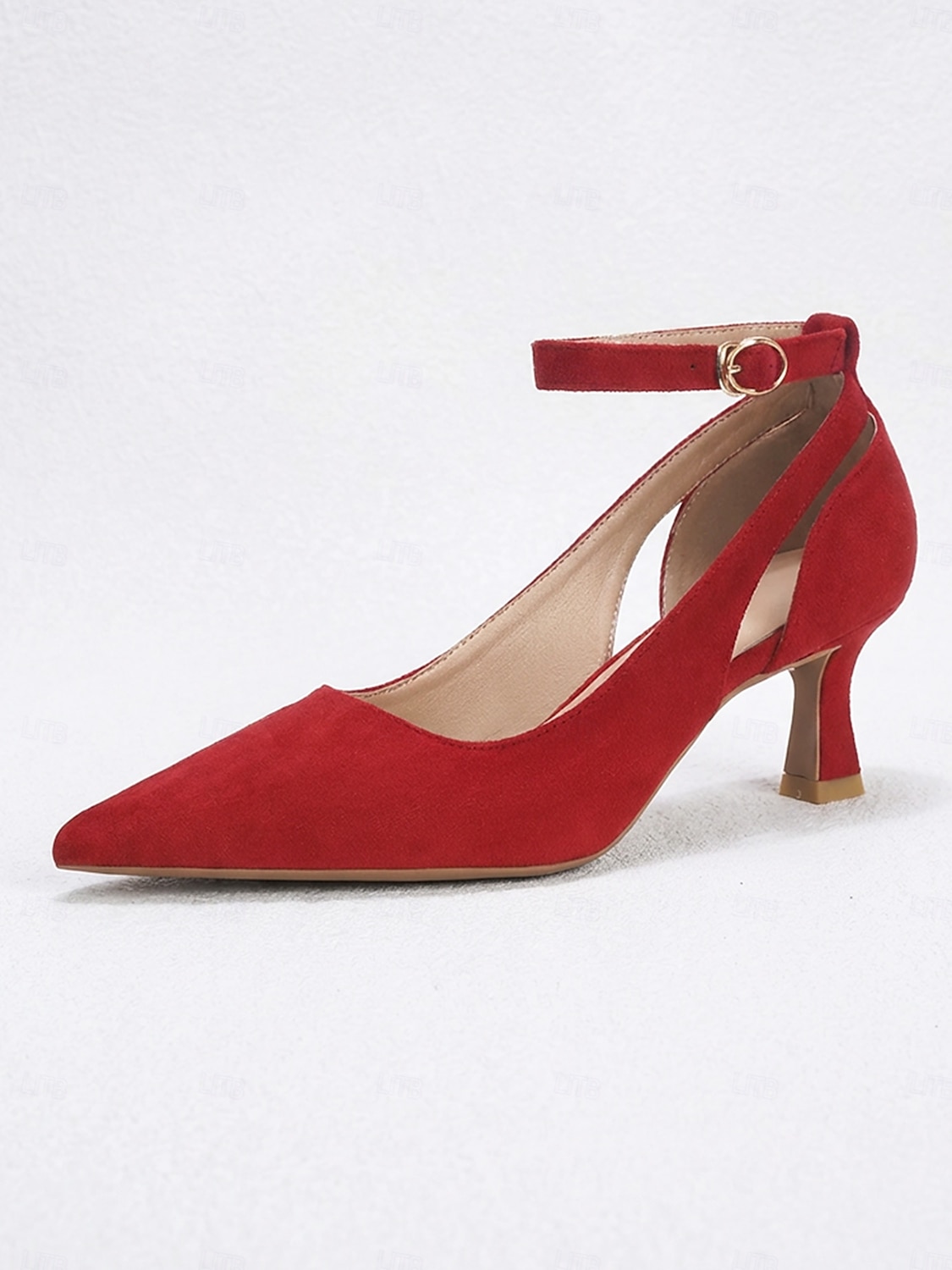 décolleté da donna con tacco a gattino e cinturino alla caviglia color albicocca: eleganti scarpe per la mamma della sposa per matrimoni all'aperto in giardino del 2026 a $46.99 –P6