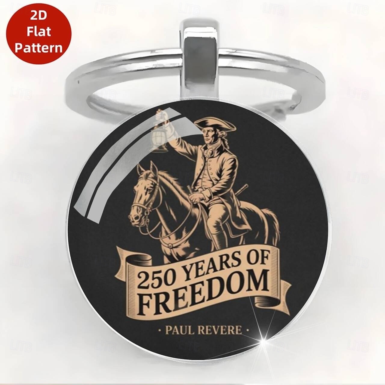 8 delar 250 år av frihet, amerikanskt 250-årsjubileum, nyckelringar i zinklegering &kristallglas, amerikansk historia &patriotiska symboler, amerikansk flagga &Eagle Capitol självständighetsdag 2026 - $13.99 –P8