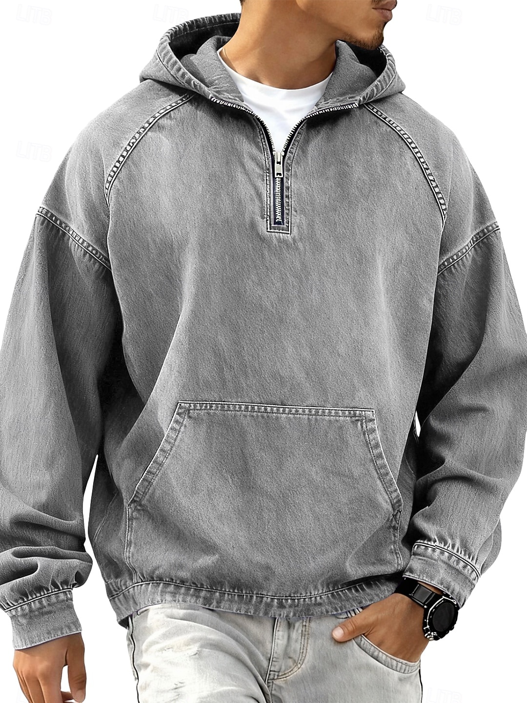 Per uomo Camicia di Jeans Camicia 100% cotone lavaggio acido Maglietta Manica Lunga Con Cappuccio Autunno & Inverno Primavera Autunno Semplice Vintage Streetwear Casual Con zip Stile Vintage Tinto in del 2026 a $39.99 –P11