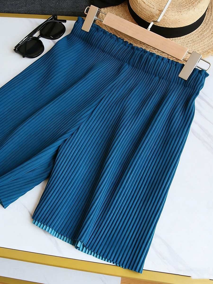 Γυναικεία Σορτς των Βερμούδων Σορτσάκια Καλοκαιρινό σορτς Σορτς παραλίας Διακοπές Μοντέρνα Κομψό στυλ street σύντομο Ψηλή Μέση Σκέτο Κορδόνι Τσέπη Ελαστική μέση Ικανότητα να αναπνέει Άνετο 2026 - $24.99 –P4