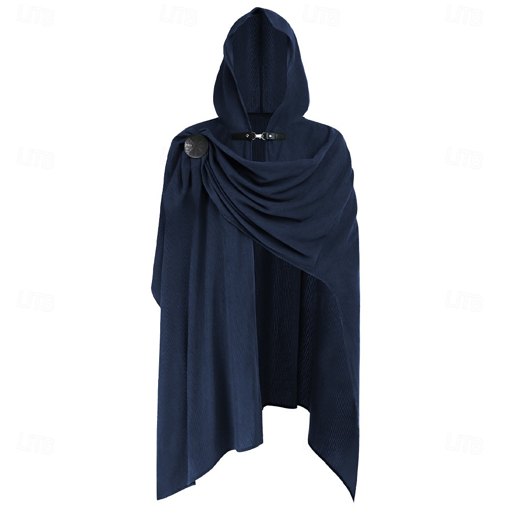 2026年 レトリ／ヴィンテージ 中世 ルネッサンス ケープ ナイト Ranger 仮装 男性用 ハロウィーン カーニバル パーティー ルネッサンスフェア レトロテーマパーティー 大人 クローク オールシーズン  コレクション – $52.99 –P2