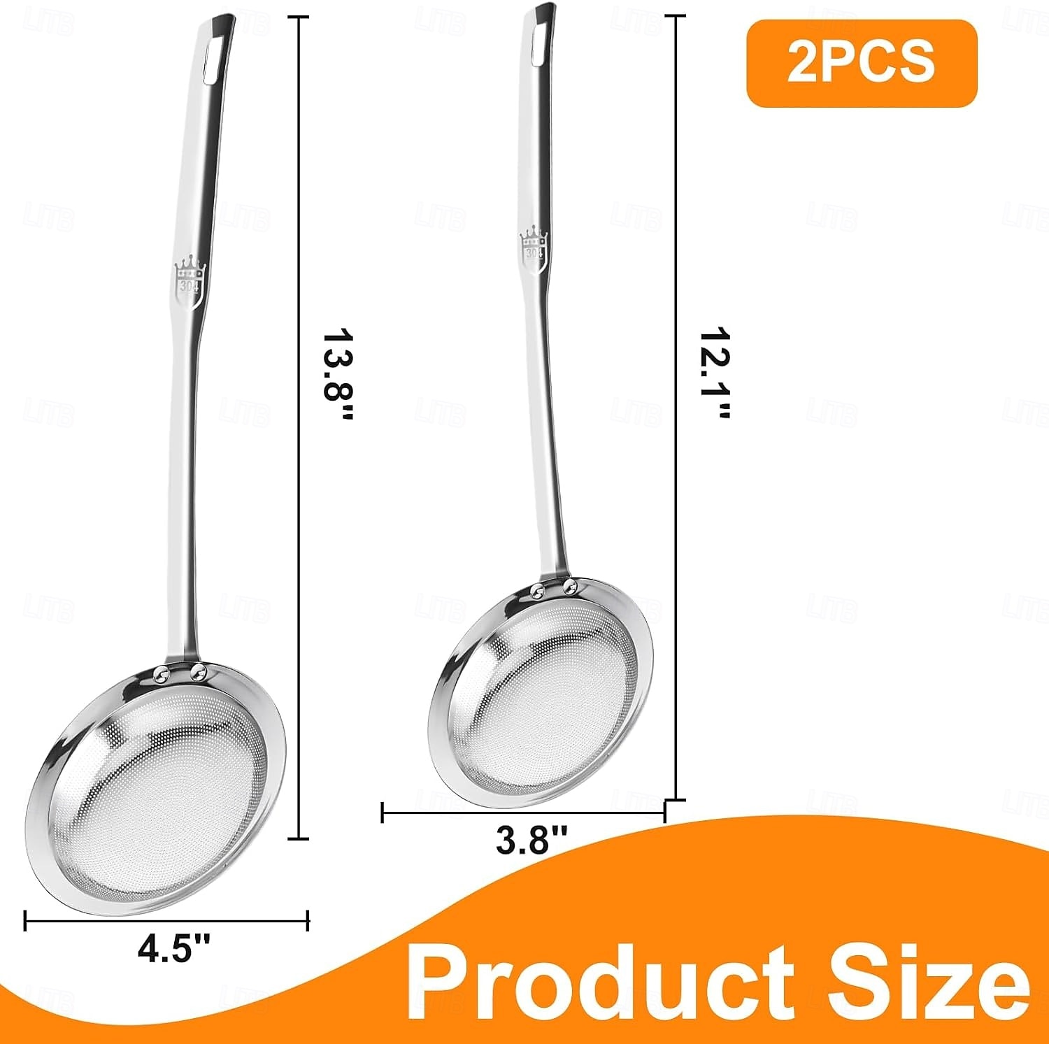 2 Pack Fine Mesh Stainless Steel Colander Mesh Strainer for Cooking Oil, Skimmer Spoon Filte Grease Foam, Food Strainer Kitchen Gadgets 2026 - $15.99 –P2