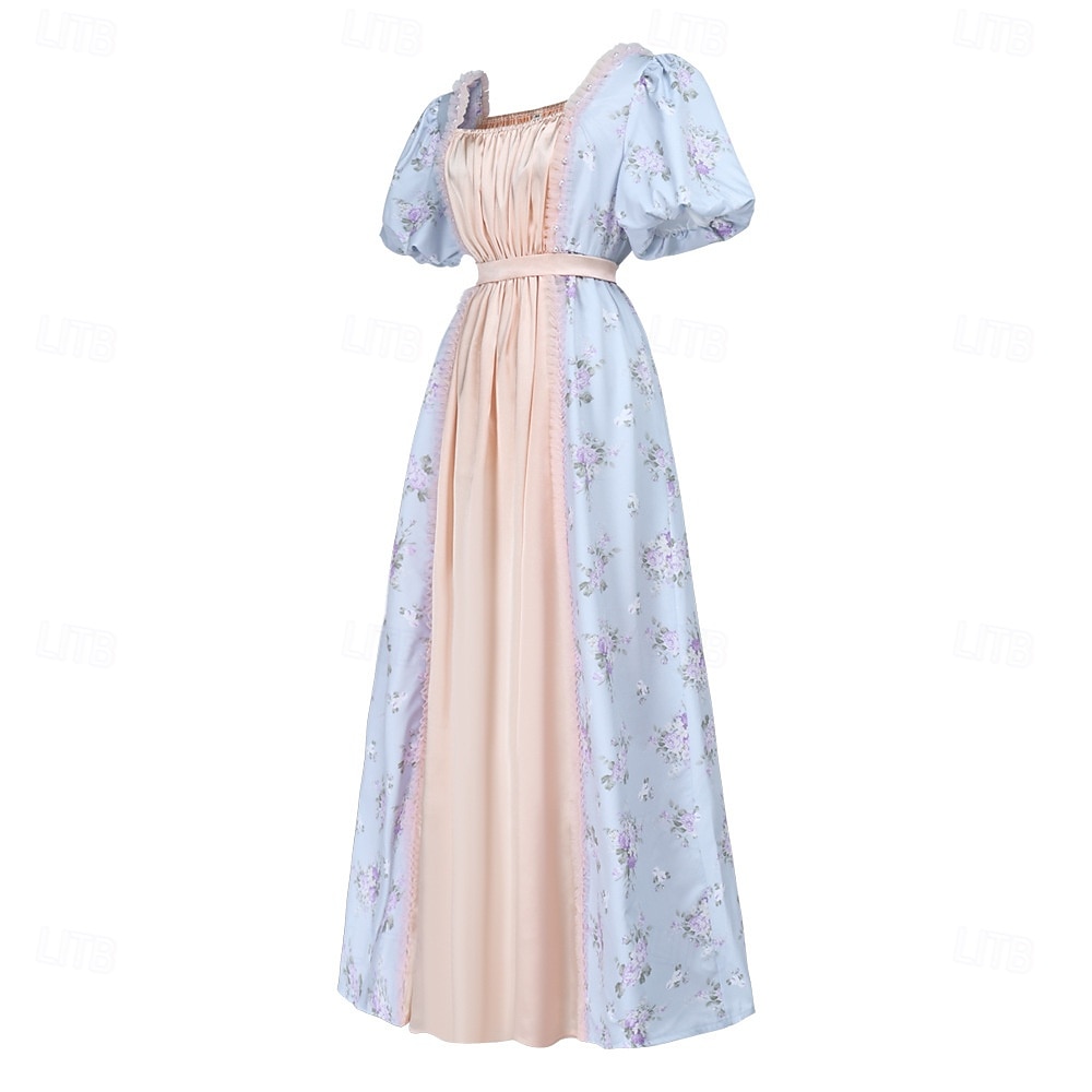 19ος αιώνας Περίοδος Αντιβασιλείας Μέχρι τον αστράγαλο Φορέματα Κοντά μανίκια Πριγκίπισσα Ευγενής κυρία Φλοράλ Φανταχτερή Φόρεμα Γυναικεία βασιλικός Απόκριες Πάρτι Τσαγιού LARP Ρεν Φερ Ενηλίκων Φόρεμα 2026 - $79.99 –P2