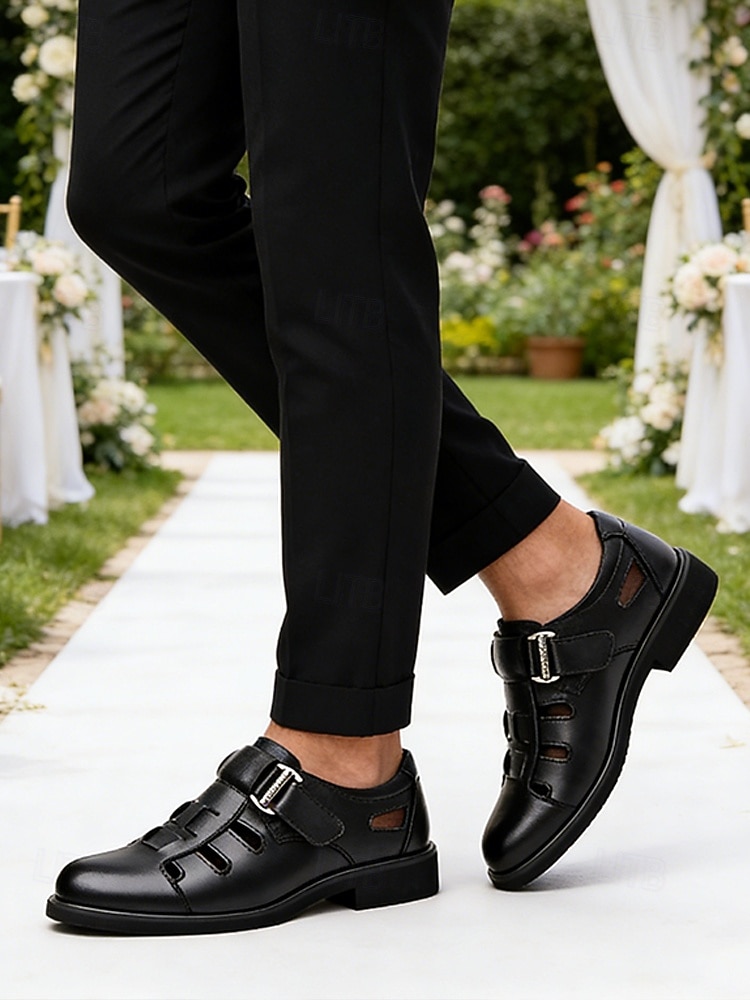 Men's Wedding Shoes, Classic Black Faux Leather Comfortable Fit, Perfect for Groom and Wedding Ceremonies 2026 - $46.99 –P4