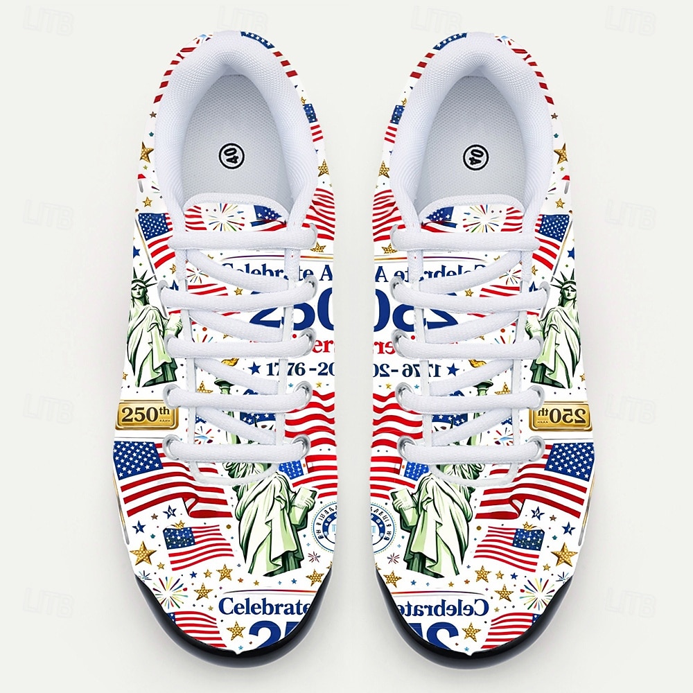 Adidași bărbătești – sărbătorind cea de-a 250-a aniversare cu un design îndrăzneț în roșu, alb și albastru, perfecți pentru sărbătorile naționale, parade și evenimente patriotice 2026 - $46.99 –P5