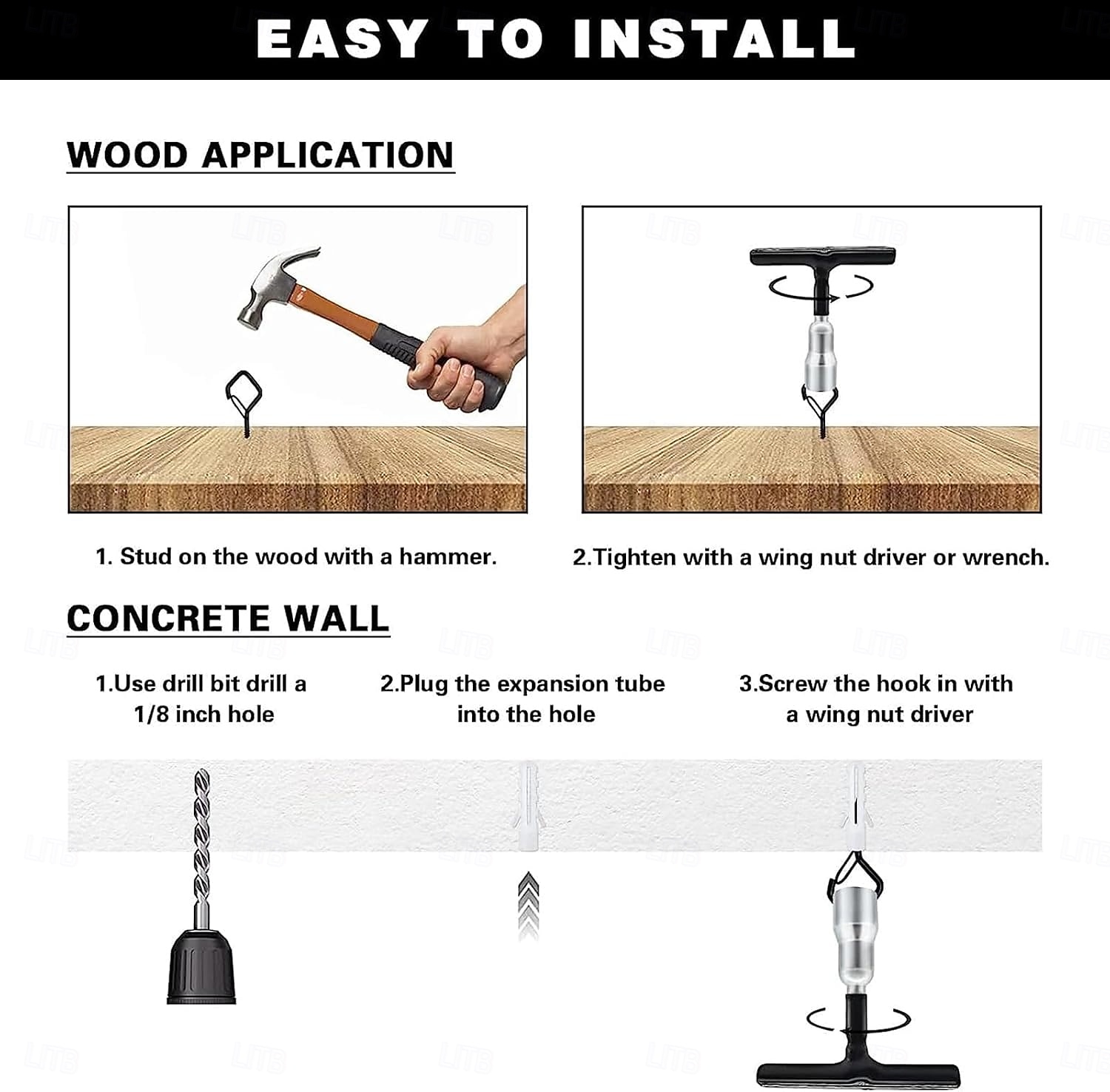 20pcs Square Snap Hanging Hooks with Safety Buckle, Anti-Drop Screw-In Outdoor Hooks for String Lights, Hanging Plants, Wind Chimes, Bird Feeders, Lanterns, Christmas Decorations 2026 - $16.99 –P5