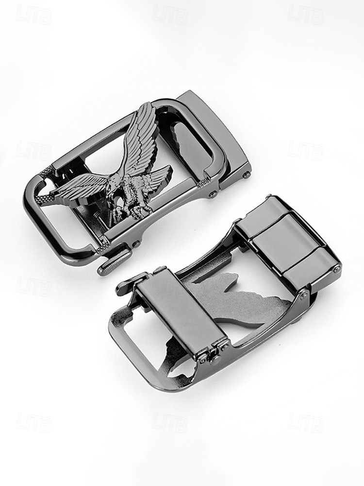 Echtleder-Herrengürtel mit Adler-Automatikschnalle – luxuriöser Rindsledergürtel für Business, Hochzeiten und formelle Alltagskleidung – stilvoller Ratschengürtel in verschiedenen Farben und Ausführungen 2026 - $18.99 –P8
