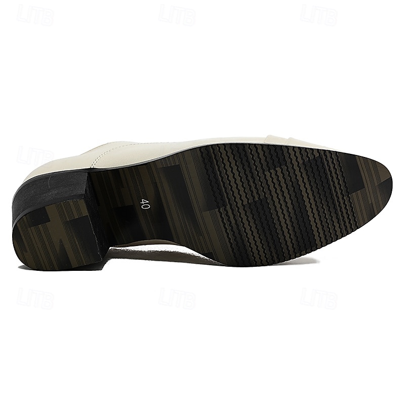 Sapatos sociais masculinos Oxford brancos em couro sintético, com design elegante de amarrar, ideais para casamentos e eventos formais. de 2026 por $54.99 –P8