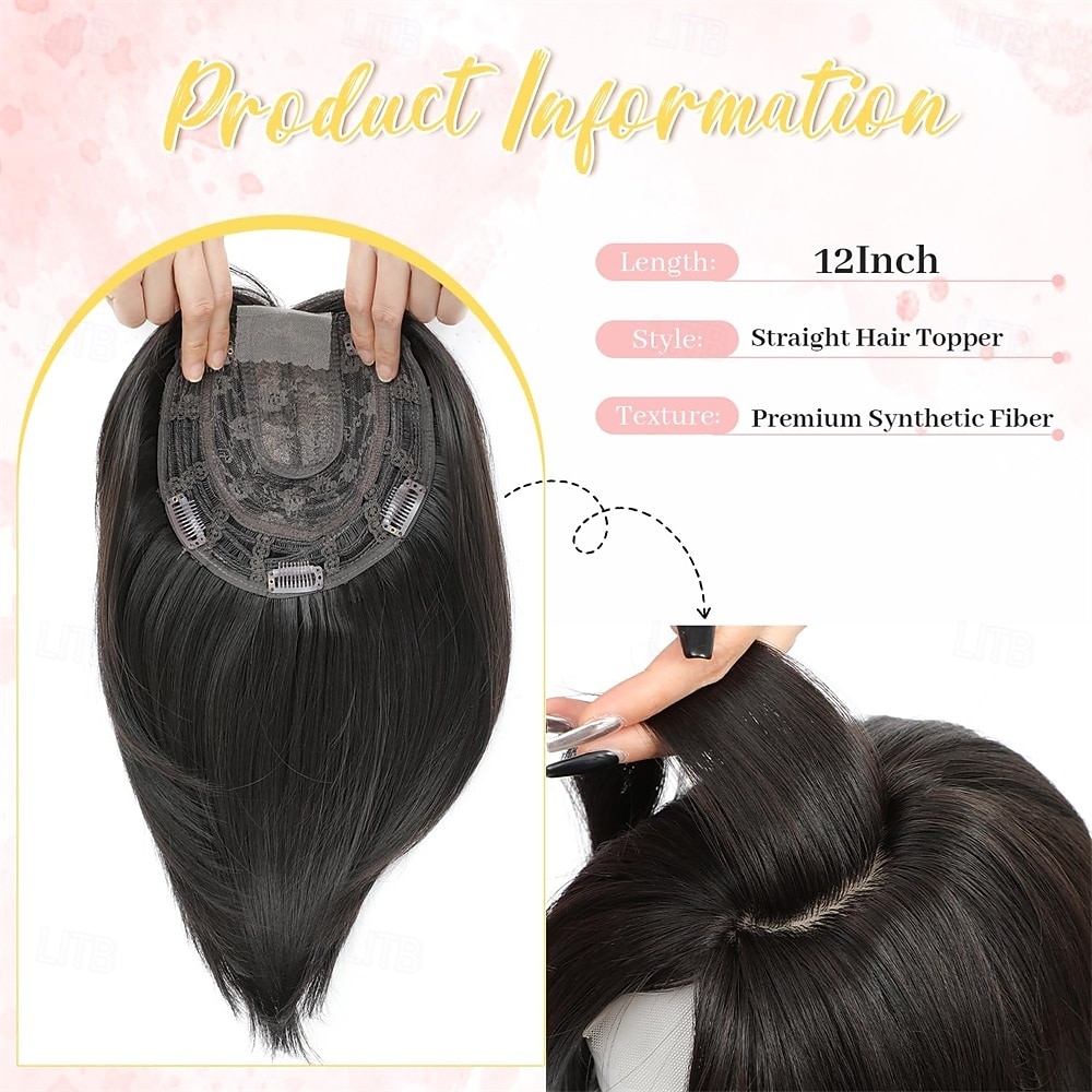 12 Inch Hair Topper for Women with Thinning Hair, 6.5 display picture 1