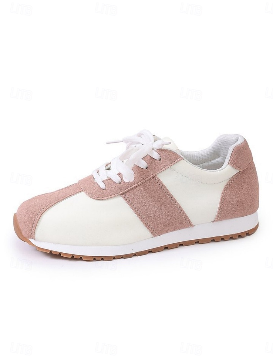 scarpe da ginnastica leggere alla moda da donna - scarpe basse chic con contrasto rosa per donna, ideali per viaggi estivi, passeggiate e outfit casual del 2026 a $26.99 –P1
