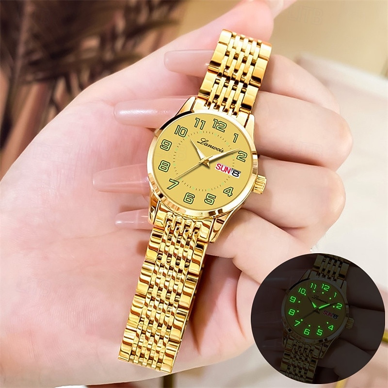 Relógio feminino digital com pulseira de aço inoxidável, calendário e indicador de semana, moderno e elegante para o dia a dia, viagens, uso noturno, ocasiões casuais, esportes e negócios. de 2026 por $19.99 –P10