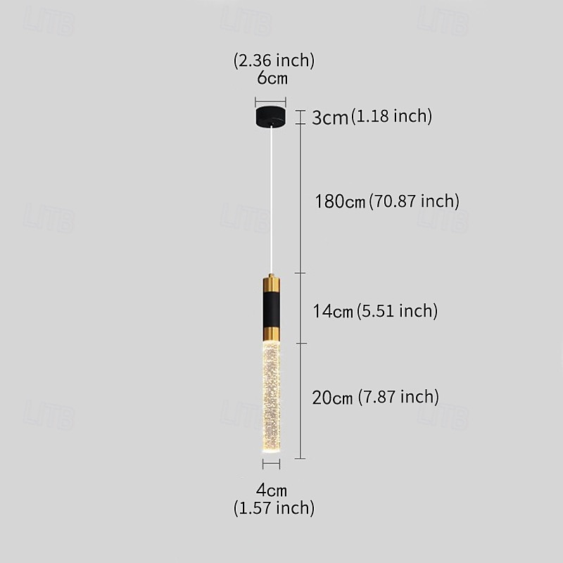 alumínium szalagfüggesztő lámpa hengeres buborék akril ernyővel, egyfejes hosszú csőfüggesztő lámpa, modern mennyezeti szigetlámpák, étkező csillárok 2026 - $130.19 –P1