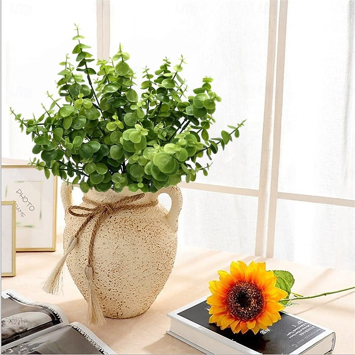 4 pcs Eucalyptus Stems Decor Artificial Eucalyptus Leaves Faux Eucalyptus Stems Real Touch Fake Greenery Branches for Wedding Flower Bouquet Centerpiece Home Office Decoration 2026 - $15.99 –P9