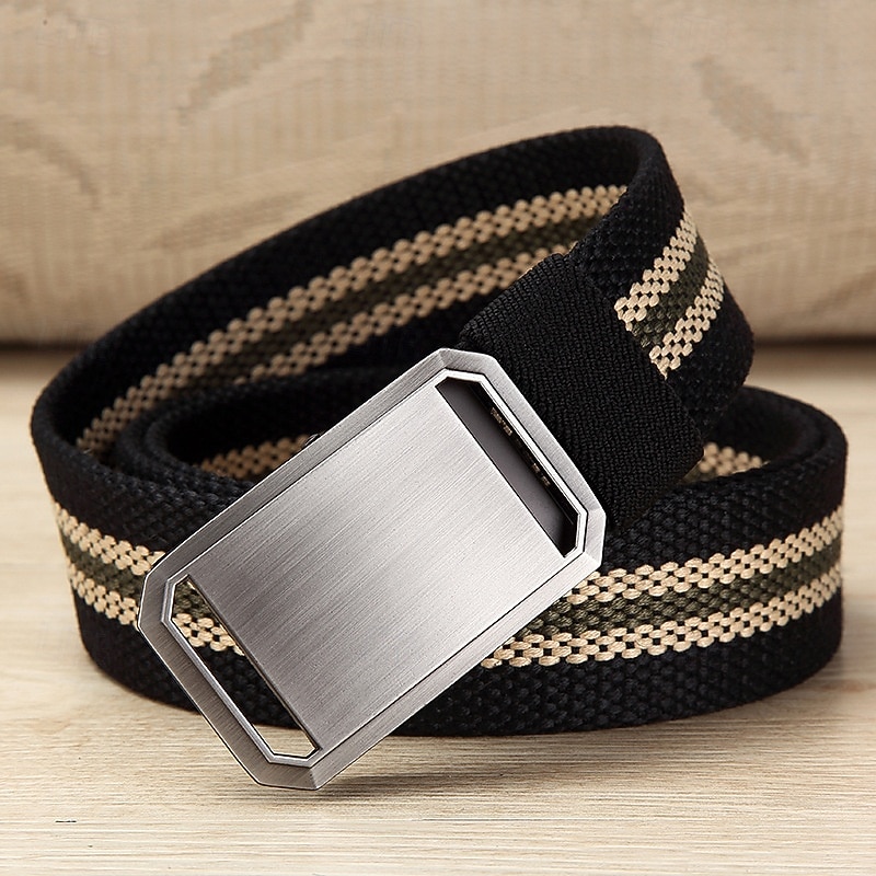 Pánské Pás Klasika S proužky Úplet Plátno Elegantní Módní Na běžné nošení Proužky Vodní modrá Černá 2 # Ležérní Denní Do pasu 2026 - $9.49 –P4