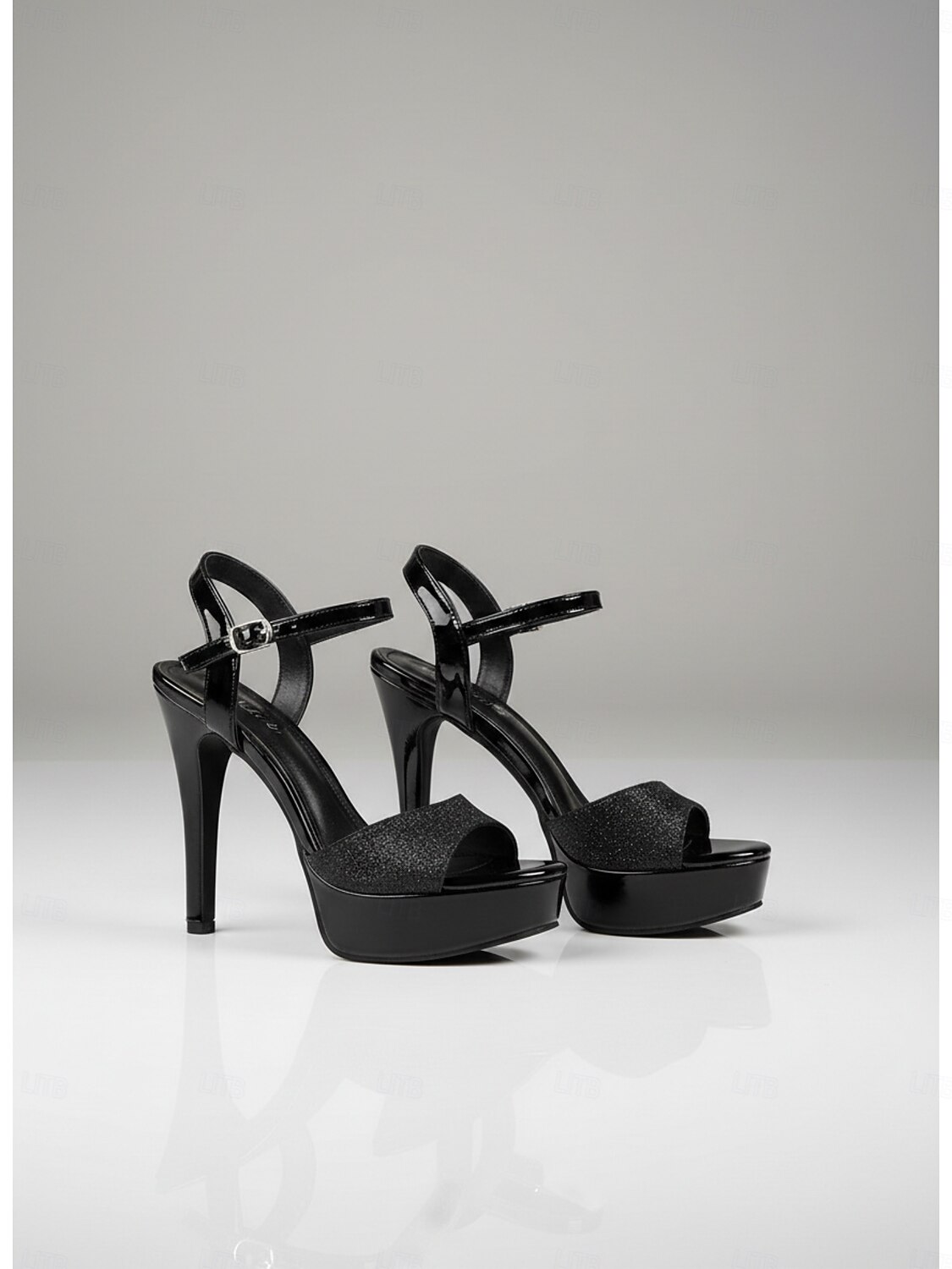 sandali con plateau e tacco da donna neri, scarpe eleganti con cinturino alla caviglia e suola spessa, eleganti scarpe da invitata a un matrimonio per il prato &matrimoni in giardino del 2026 a $46.99 –P1