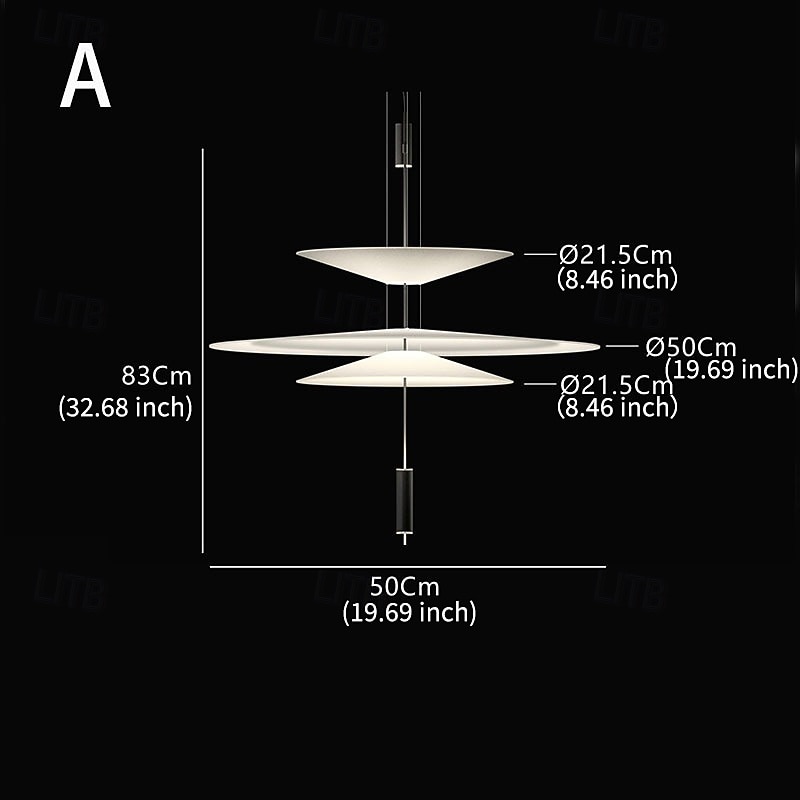 2 światła 50 cm Pojedynczy projekt Lampy widzące Szkło Akryl Wielowarstwowy Galwanizowany Malowane wykończenia Nowoczesny Styl skandynawski 85-265V 2026 - $279.99 –P12