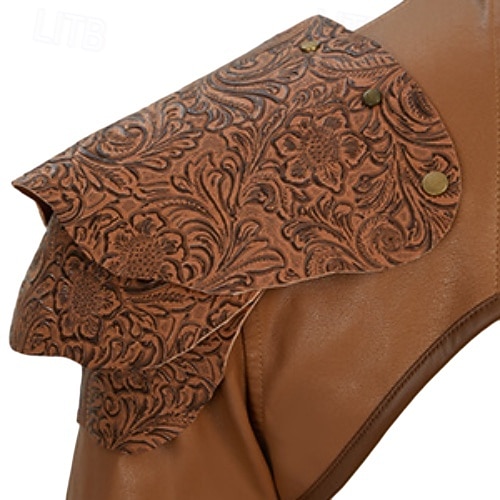 Набор Средневековый Эпоха возрождения маскарадный В пол Платья Наручи Броня плечей с аксессуарами Без рукавов Эльф фея Маскарадный костюм Жен. Хэллоуин Карнавал 2026 - $183.99 –P5