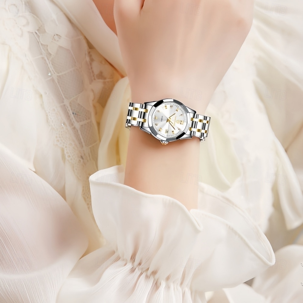 ceas de damă, ceas de lux cu farmec pentru femei, decorațiuni cu diamante, funcție de calendar, afișaj cu lumină de noapte, ceas casual la modă pentru femei, cele mai bune accesorii pentru femei și 2026 - $24.99 –P4