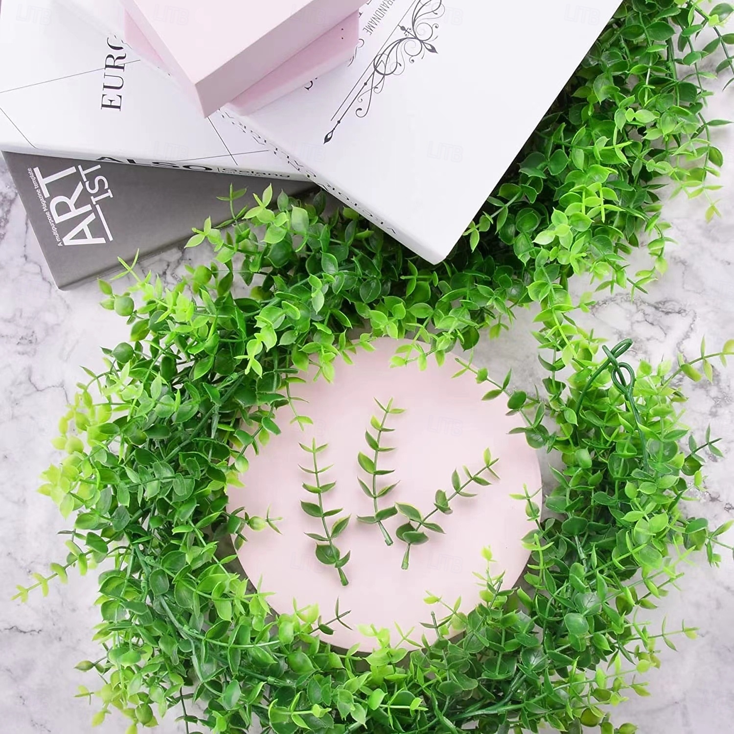 6 szt. sztucznych eukaliptusów, sznur eukaliptusa, 6 stóp, liście eukaliptusa, zielona girlanda na wesele, kolację, dom, zielona 2026 - $26.99 –P3