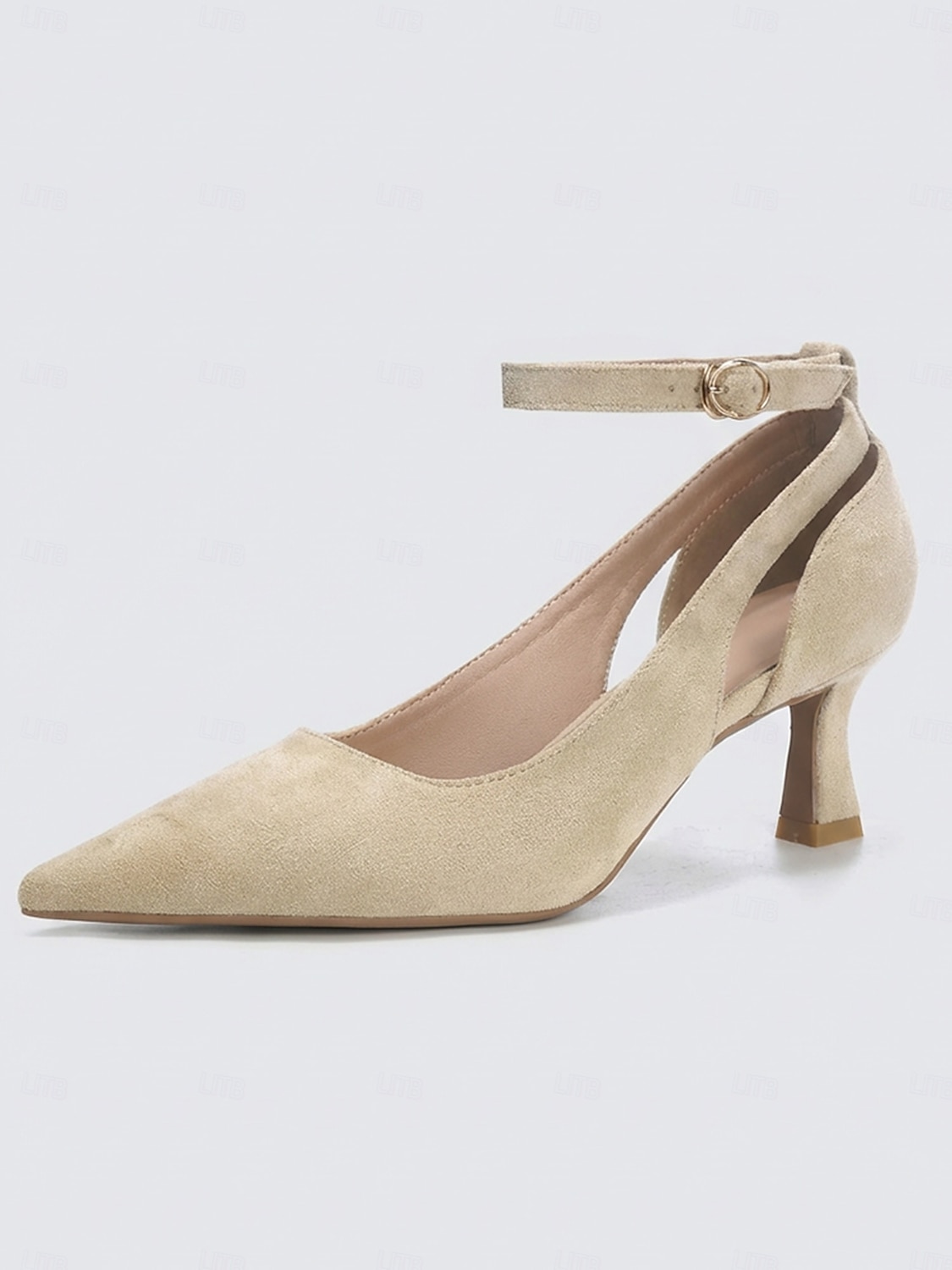 décolleté da donna con tacco a gattino e cinturino alla caviglia color albicocca: eleganti scarpe per la mamma della sposa per matrimoni all'aperto in giardino del 2026 a $46.99 –P9
