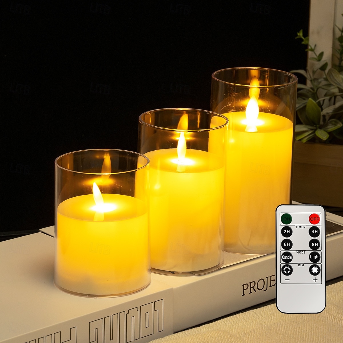 3 candele a led senza fiamma con telecomando, candele di cera senza fumo per proposte di matrimonio, feste, cene, illuminazione ambientale, alimentate a batteria AAA, decorazioni per la casa del 2026 a $19.99 –P5