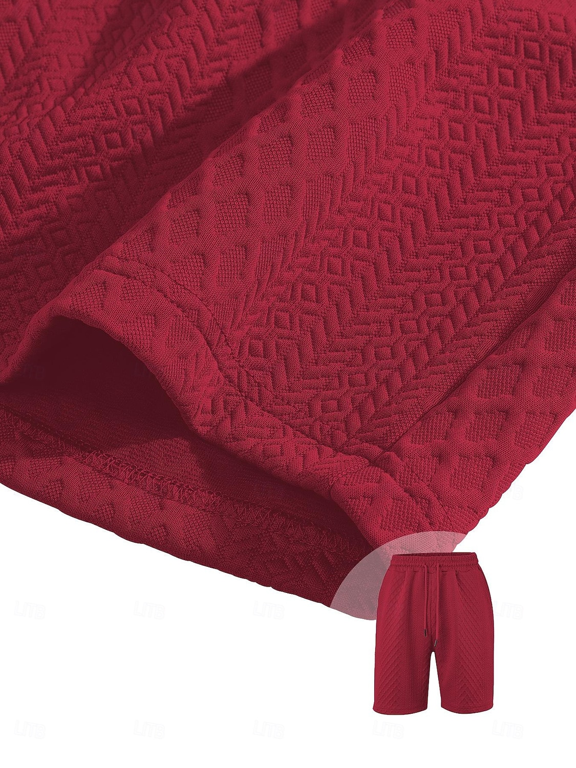 Herr Shorts Casual shorts Jacquard Slät Strukturerad Komfort Andningsfunktion Över Knät Ledigt Utomhus Strand Semester Mode Ljusgrå Microelastisk 2026 - $18.99 –P11