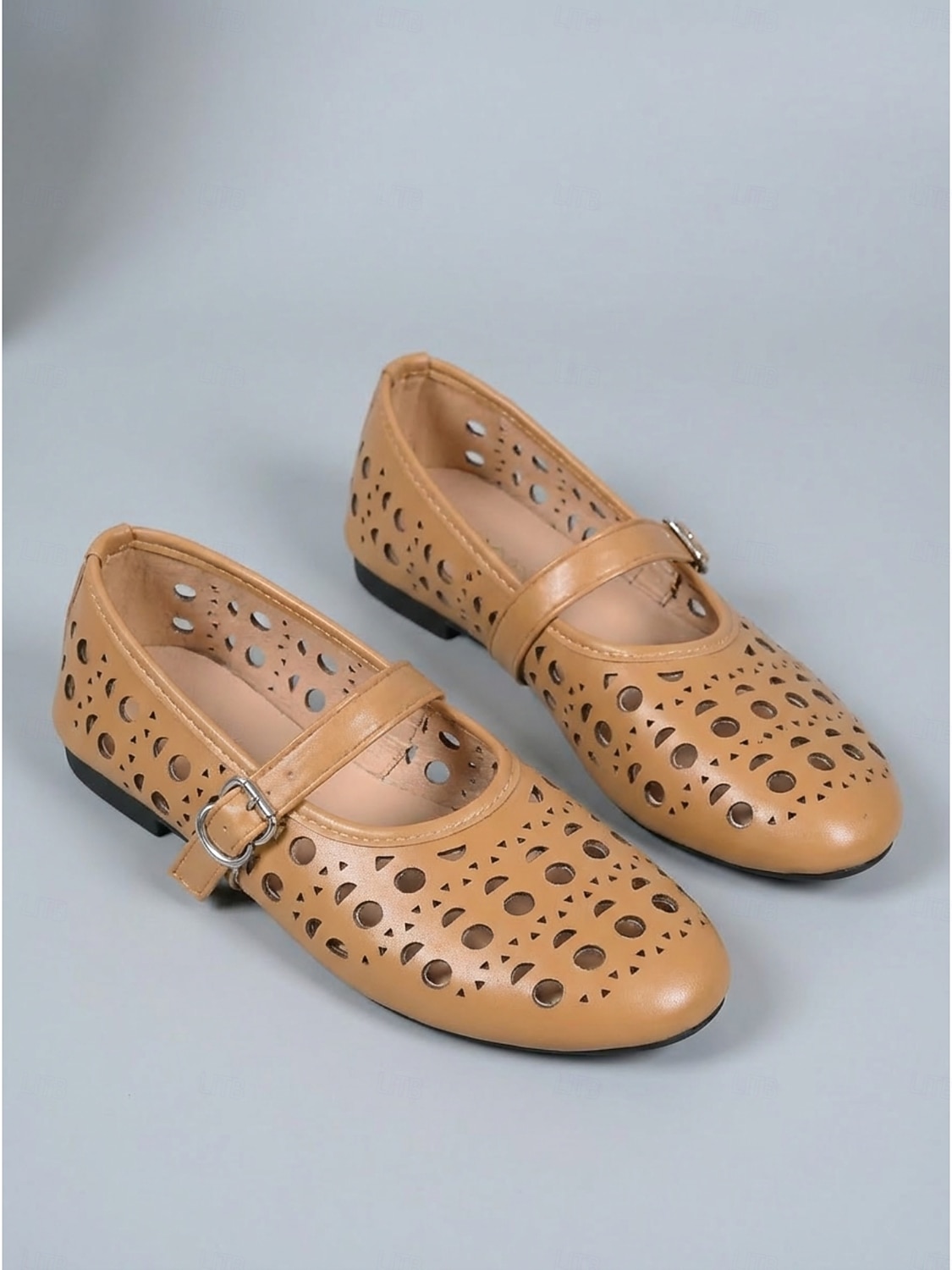 ballerine Mary Jane bianche tagliate al laser da donna - scarpe da ballo traspiranti con cinturino e fibbia per resort all'aperto, vacanze tropicali &viaggio estivo del 2026 a $19.99 –P4
