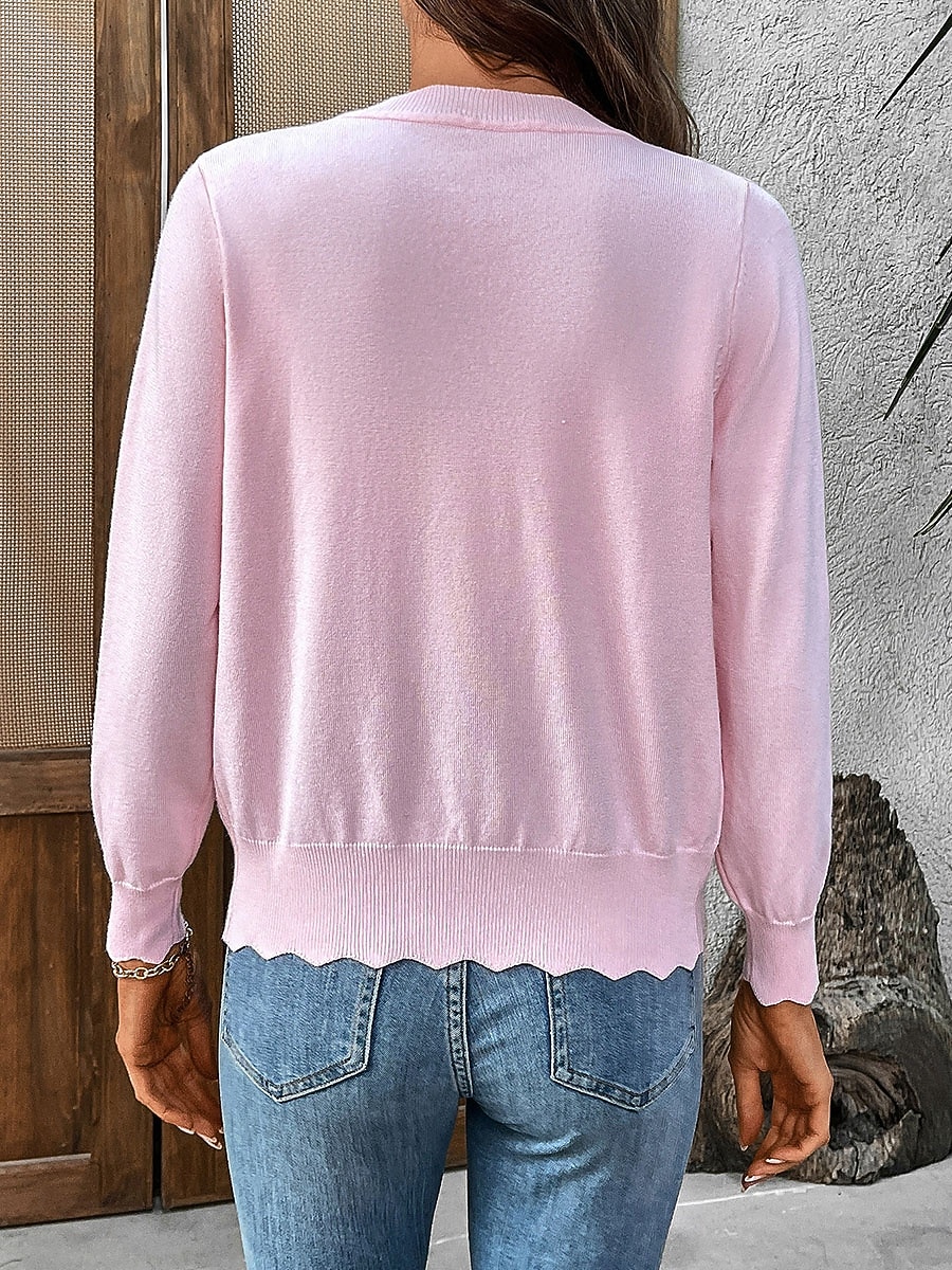 Per donna Felpa Cardigan Elegante Moda Streetwear Tinta unica Scollo a V Bottoni Lavorato a maglia Manica Lunga Top Regolari Maglia Quotidiano All'aperto Weekend Nero Bianco Estate Primavera del 2026 a $35.99 –P3