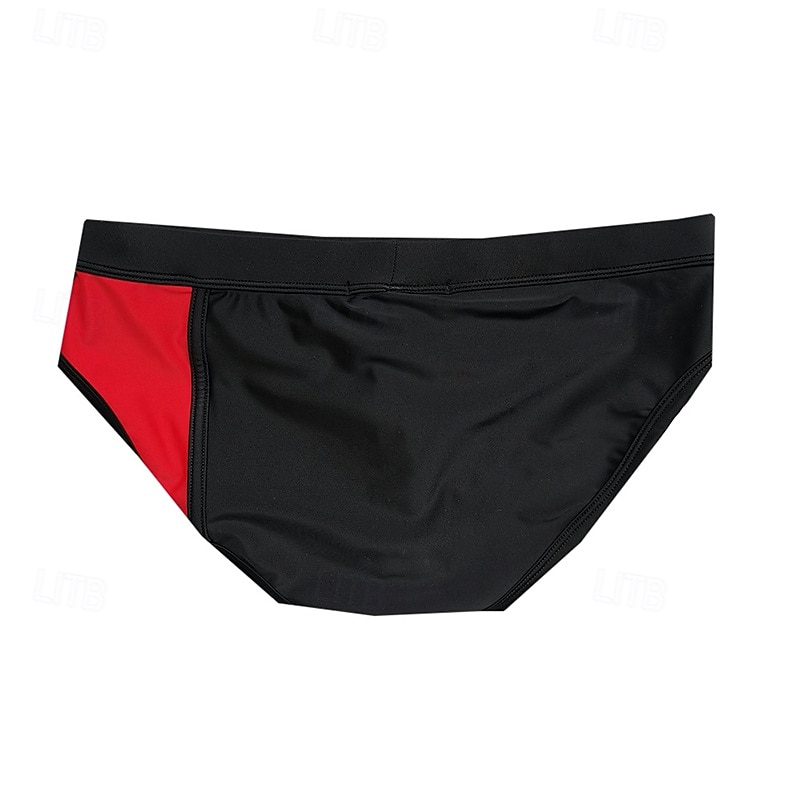 Homens Shorts de Natação Calção Justo de Natação Sunga de Natação Bloqueio de cores Secagem Rápida Esticar Respirável Calças Surfe Esportes Aquáticos Natação Verão de 2026 por $13.99 –P13