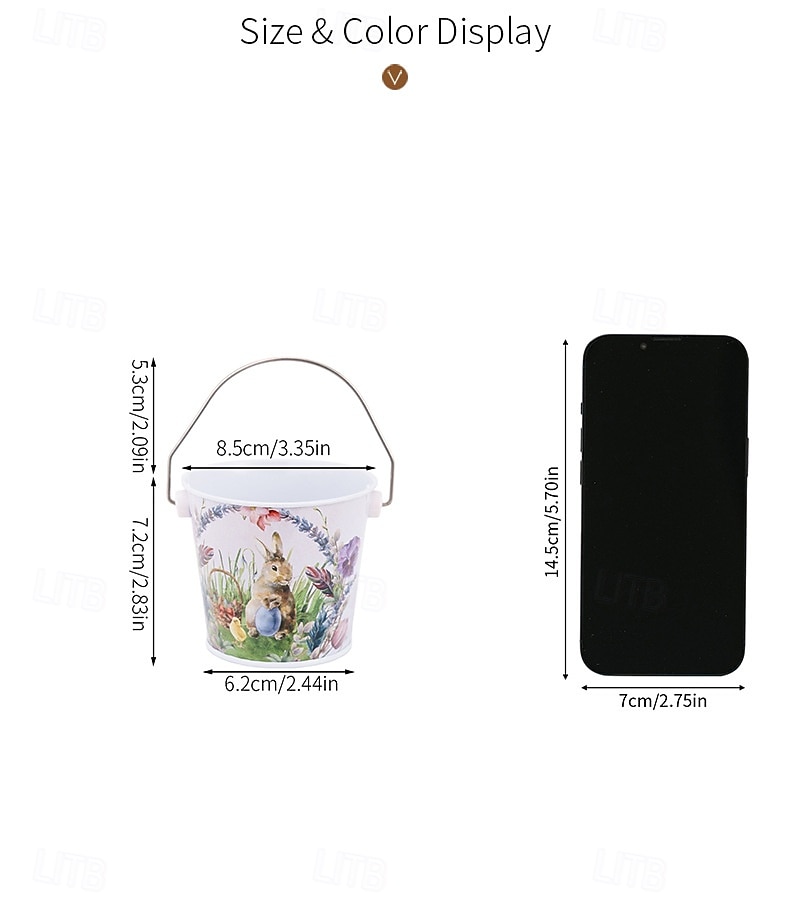 1 шт. жестяная коробка в виде пасхального кролика, металлическая подарочная коробка для конфет и печенья в виде кролика, контейнер для хранения пасхальных яиц, пустая коробка для упаковки сладостей. 2026 - $9.99 –P8