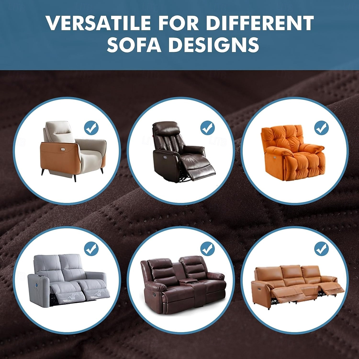 Housse de fauteuil inclinable 100 % imperméable, housse antidérapante pour fauteuil inclinable, housse de protection pour canapé et fauteuil inclinable pour chiens et animaux de compagnie. de 2026 ? $18.99 –P3