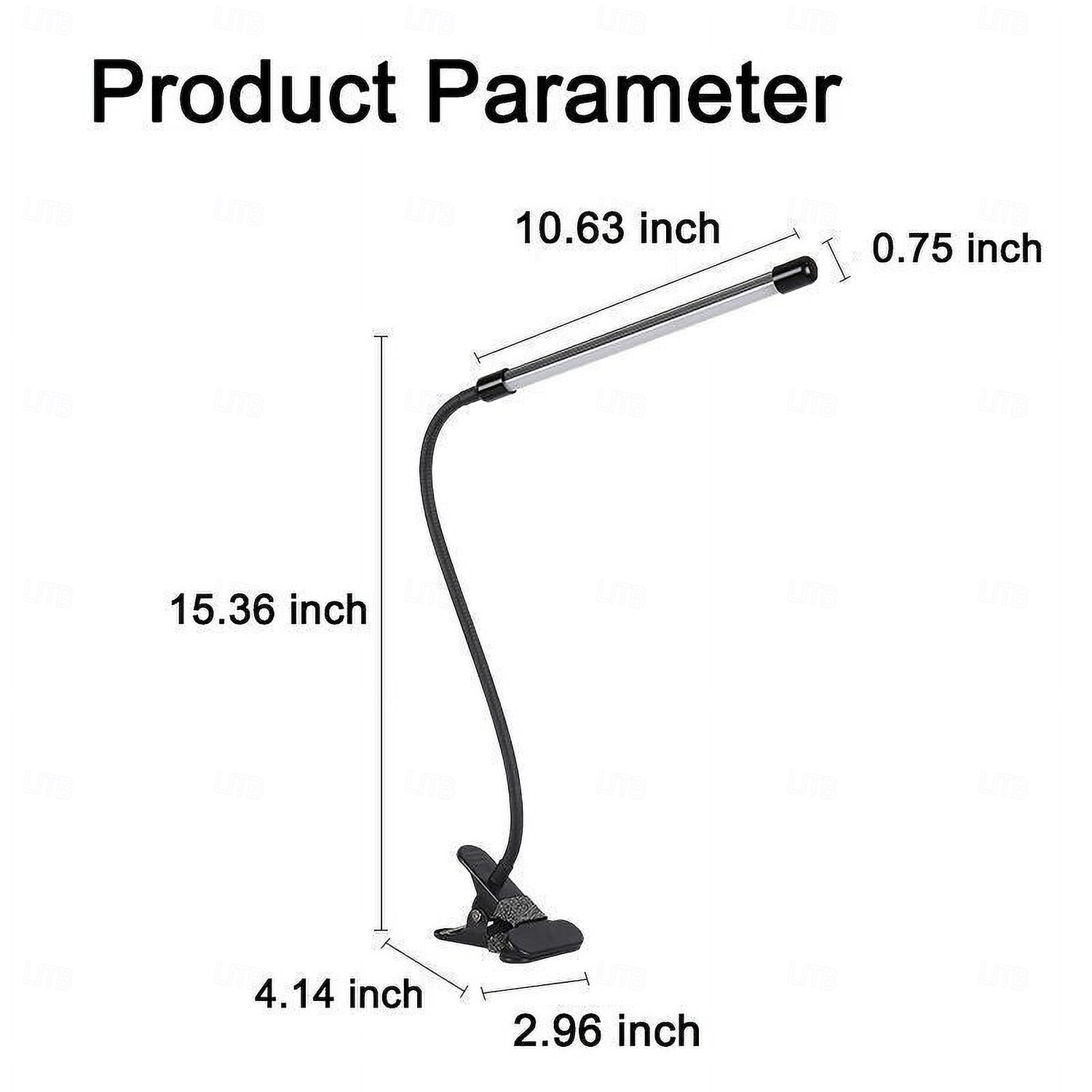 LED Clip Desk Lamp with No Flicker Eye Care, 3 Brightness Levels, Adjustable for Reading, Study, Bedroom, Dorm, USB Powered, Bedside Light, Flicker-Free 2026 - $12.49 –P11