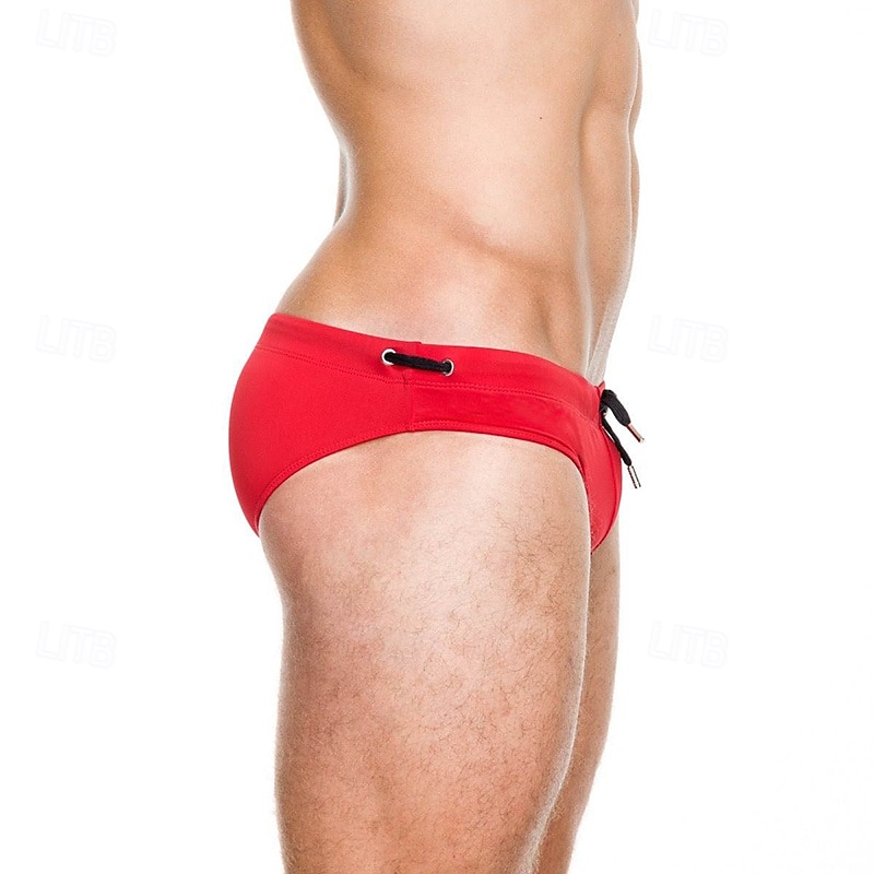 Per uomo Costume da bagno Costume da Bagno Slip mare Tinta unita Coulisse Asciugatura Rapida Elastico Traspirante Pantaloni Surf Sport Acquatici Nuoto Estate del 2026 a $13.99 –P6