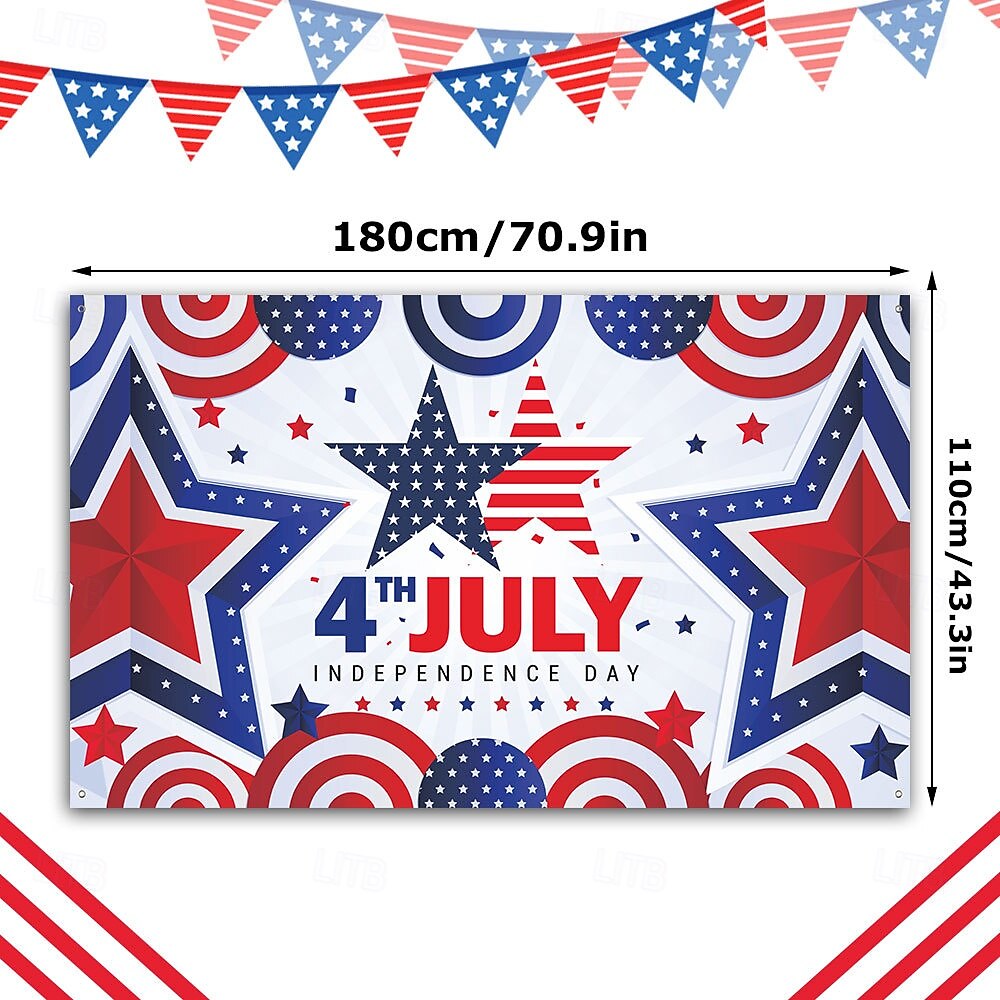 uavhengighetsdagen banner bakgrunn stoff festival utstillingsvindu veggdekorasjon hengende stoff flagg 2026 - $17.99 –P17