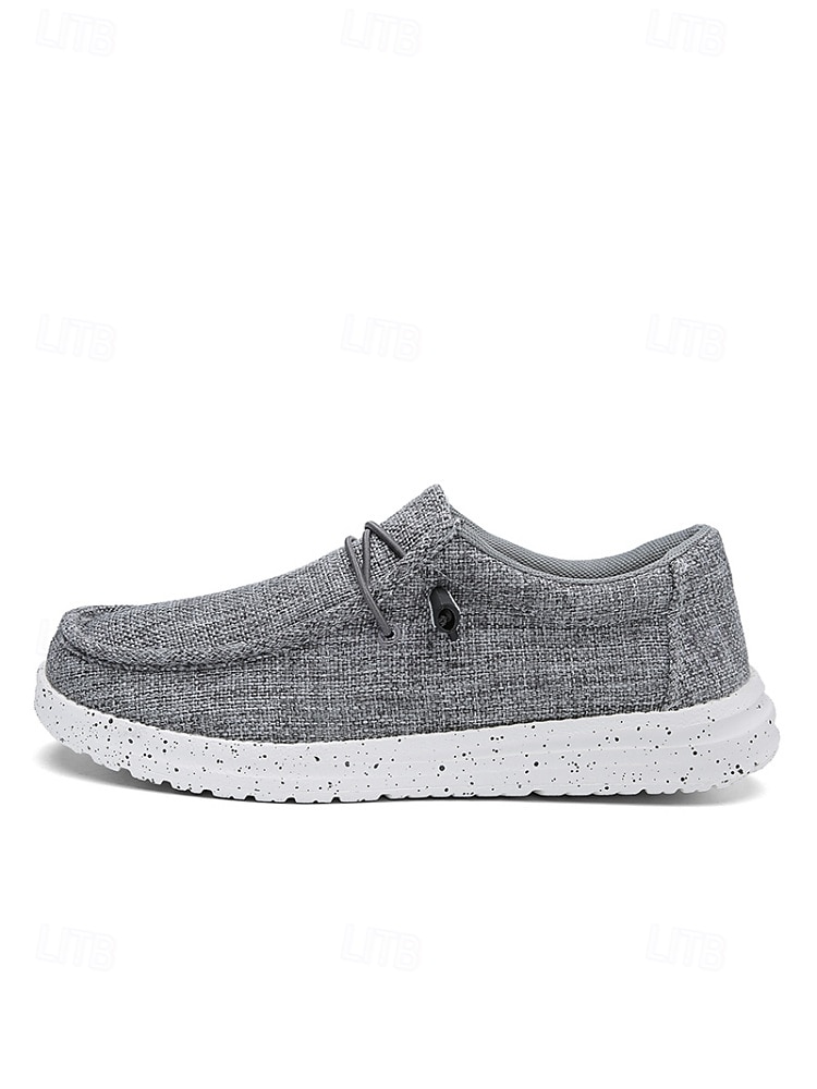 Beige espadrille slip-ons voor heren, ademend bovenwerk van textiel, comfortabele jute zool, casual stijl voor eiland- en cruisevakanties, strand- en resortactiviteiten. 2026 - $42.99 –P12