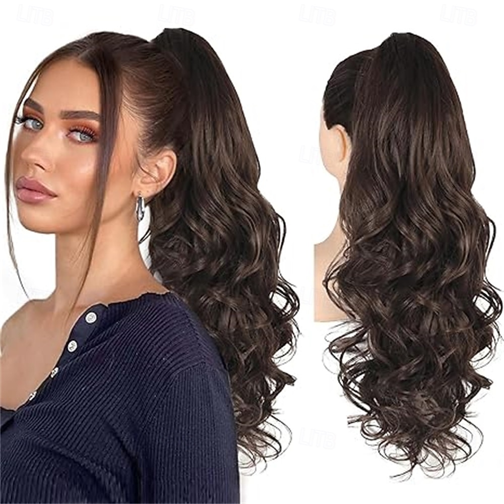 24 tuuman pitkä laineikas poninhäntäpidennys, viininpunainen ombre-kynsipidike, pitkä kihara laineikas viininpunainen poninhäntäpidennys, leukaklipsillä varustettu poninhäntäpidennys naisille, 24 2026 - $22.99 –P5