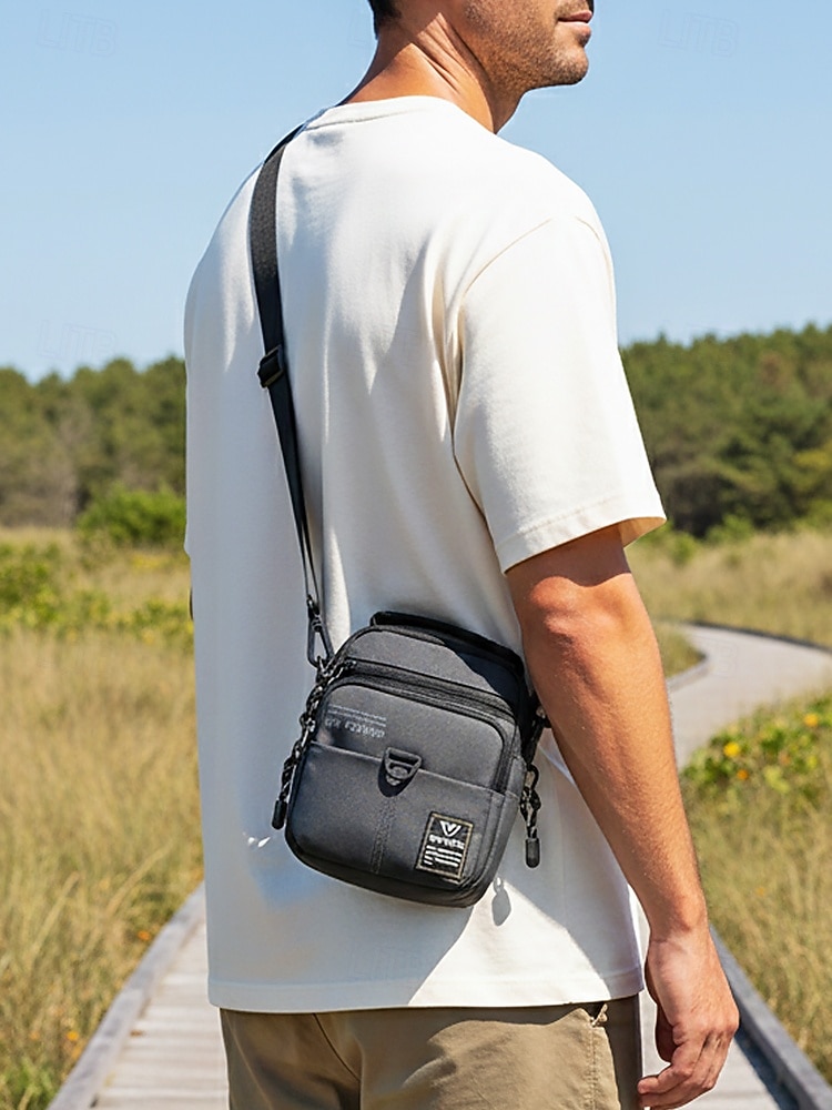 Wasserdichte Herren-Umhängetasche aus Polyester, leicht, geräumig mit mehreren Fächern, verstellbarem Gurt, in verschiedenen Farben erhältlich, ideal für Freizeit, Sport, Reisen und den Alltag. 2026 - $14.99 –P3