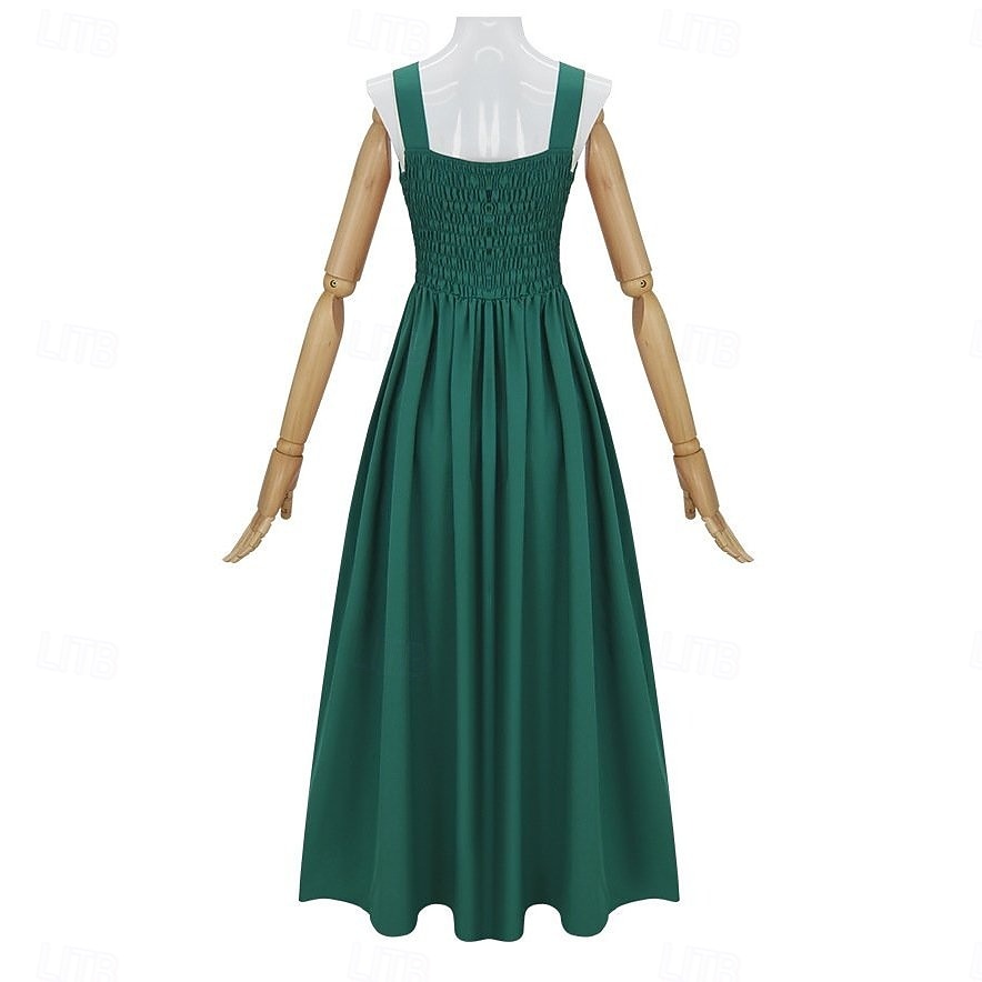 Vintage Medieval Renaissance Long Length Dress Fairy Lace up A-Line Fancy Dress Women's Fantasy Halloween Carnival Masquerade Renaissance Fair LARP Retro Theme Party Adults Dress 2026 - $74.99 –P3