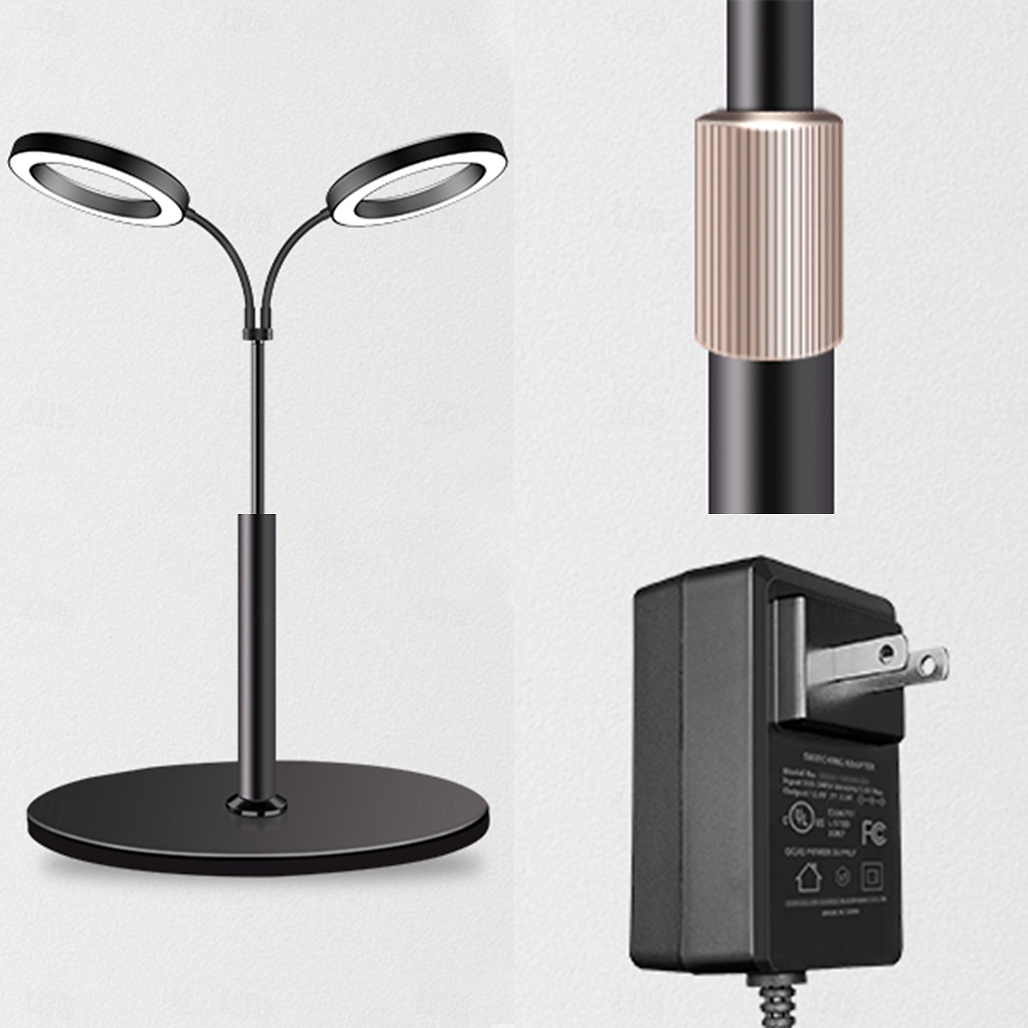 Lampă de creștere inelară cu două capete, de 6 inch, 3 moduri de culoare cu temporizator (3/9/12h), 10 niveluri reglabile, 168 LED-uri, înălțime reglabilă de 67 inch, spectru complet pentru plante de 2026 - $57.99 –P1
